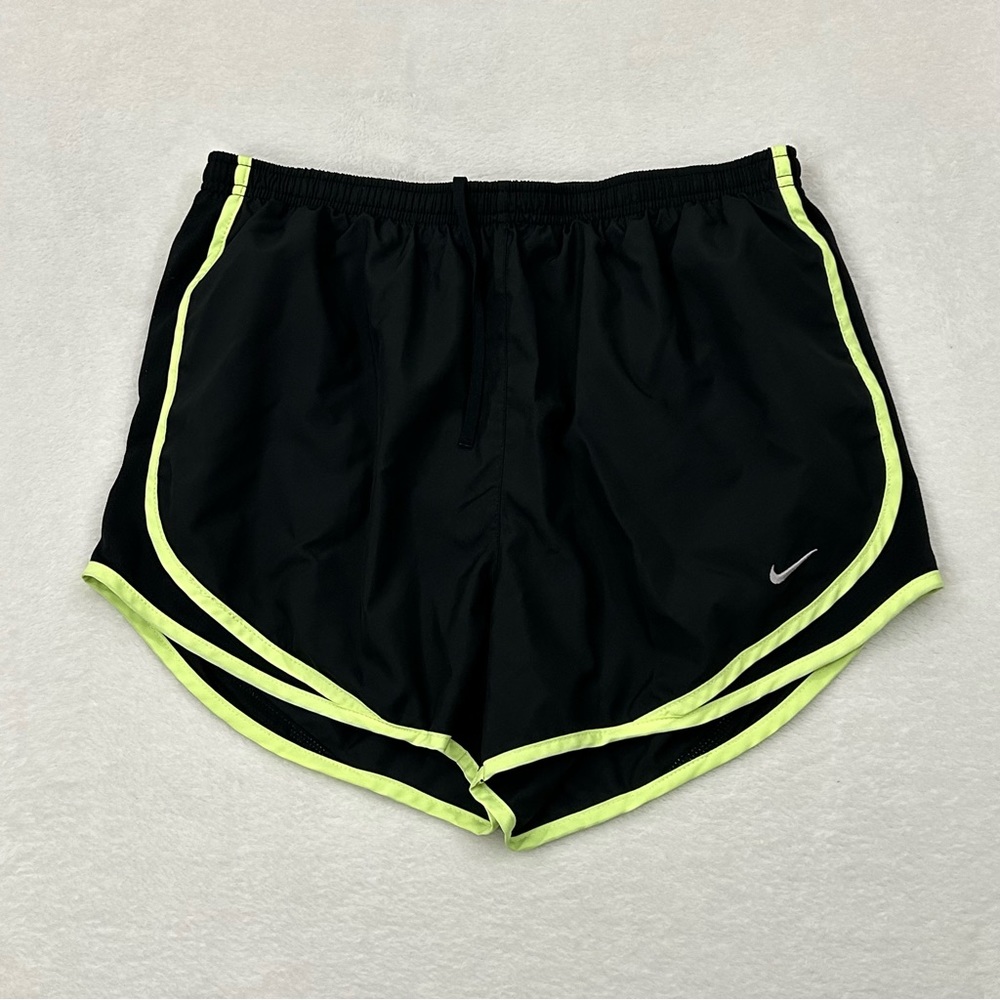 Nike Dri Fit Black Highlighter Outline Athletic Running Jogging Shorts Womens M - Picture 3 of 9